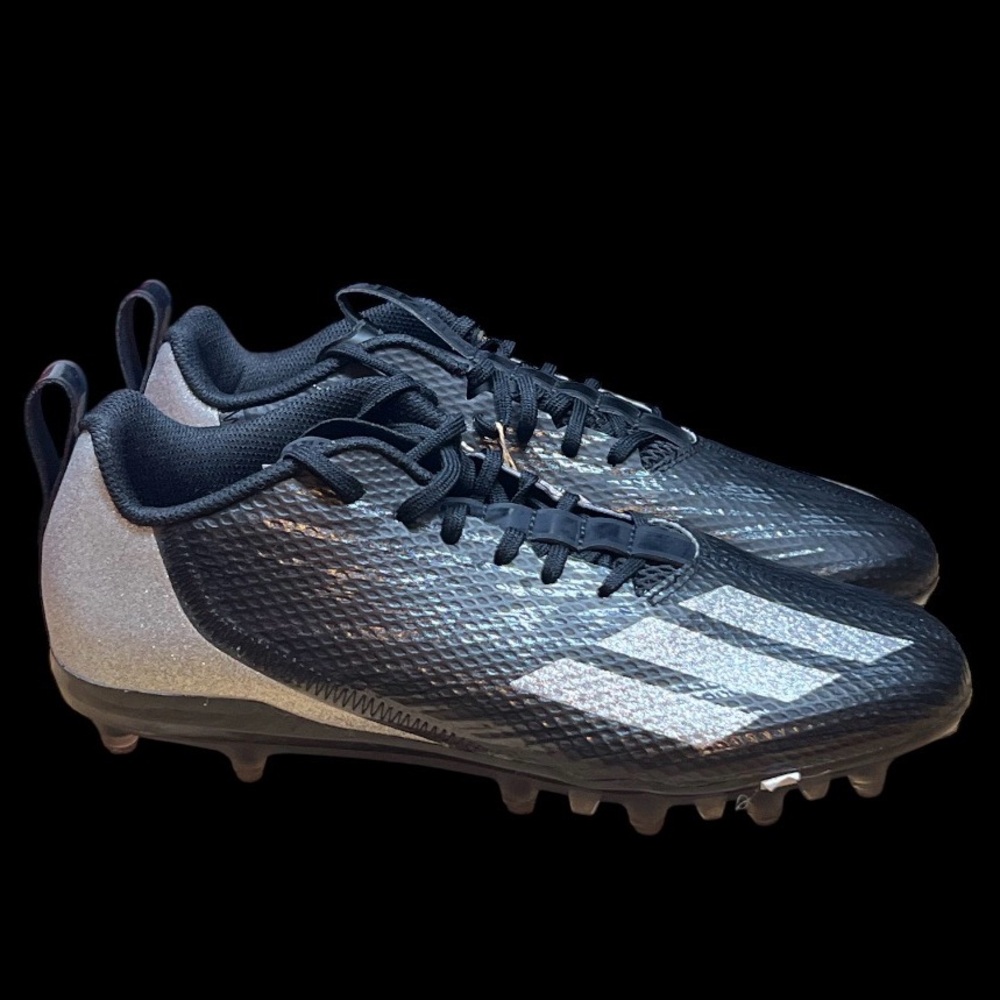 Size 8 - Adidas Adizero‎ Spark Black & Gray/Silver Football Cleats Mens GV9085